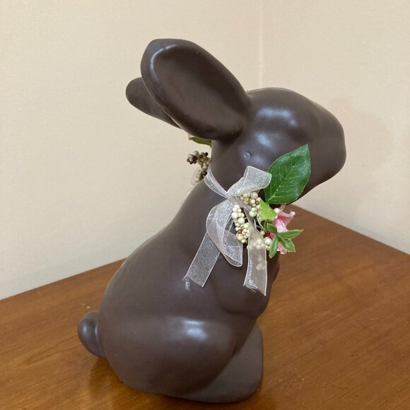 Decorative Chocolate Brown Plastic Easter Bunny Rabbit - Picture 4 of 7